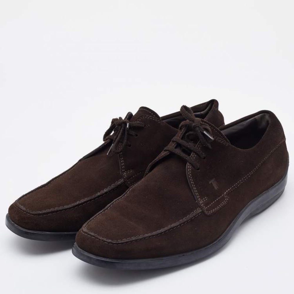 Tod's Gommino Brown Suede Shoes Driving Shoes Loafers Lace-Up